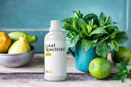 Loud Spectrum ACDC product with fresh mint plant